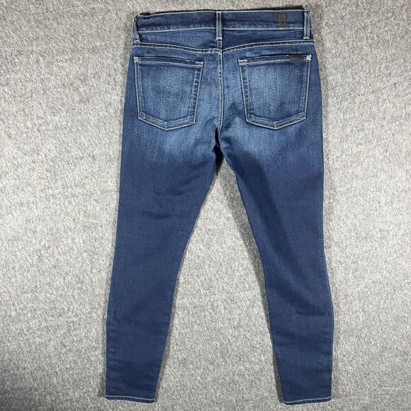 7 For All‎ Mankind Jean's Women's Size 28 The Skinny Dark Blue - Picture 8 of 8